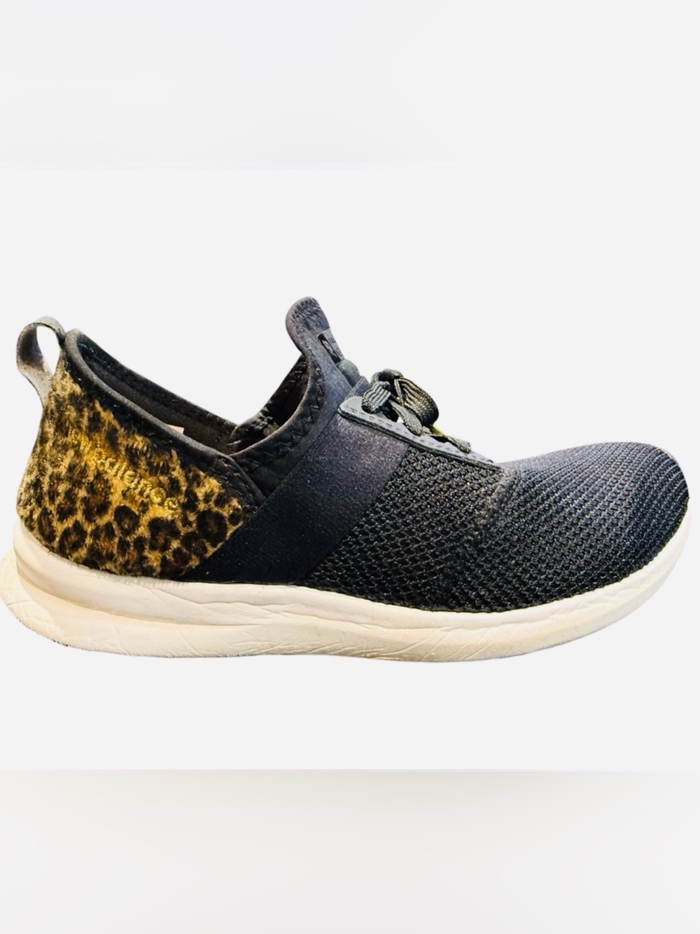 New Balance Women’s FuelCore Nergize V1 Sneaker Black with Leopard Accent